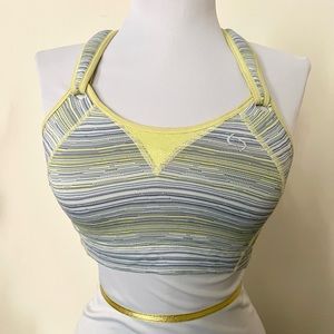 Yellow and Blue Moving Comfort Sports Bra